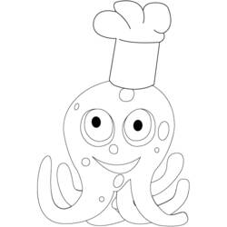 着色页: 章鱼 (动物) #19026 - 免费可打印着色页