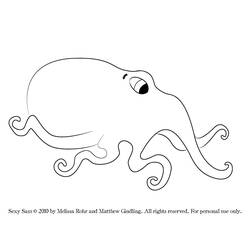 着色页: 章鱼 (动物) #19030 - 免费可打印着色页