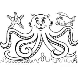 着色页: 章鱼 (动物) #19036 - 免费可打印着色页