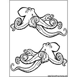 着色页: 章鱼 (动物) #19041 - 免费可打印着色页