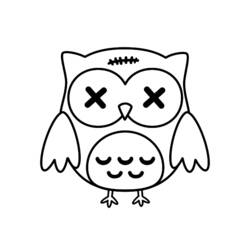 着色页: 猫头鹰 (动物) #8472 - 免费可打印着色页