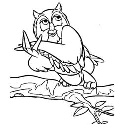 着色页: 猫头鹰 (动物) #8474 - 免费可打印着色页