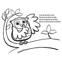 着色页: 猫头鹰 (动物) #8499 - 免费可打印着色页
