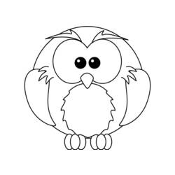 着色页: 猫头鹰 (动物) #8521 - 免费可打印着色页
