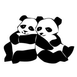 着色页: 熊猫 (动物) #12446 - 免费可打印着色页