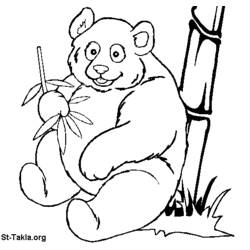 着色页: 熊猫 (动物) #12475 - 免费可打印着色页