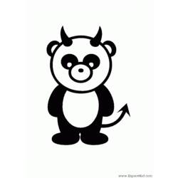 着色页: 熊猫 (动物) #12491 - 免费可打印着色页
