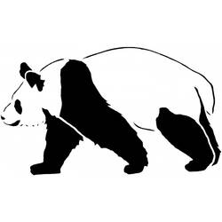 着色页: 熊猫 (动物) #12500 - 免费可打印着色页