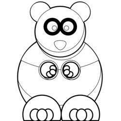 着色页: 熊猫 (动物) #12526 - 免费可打印着色页