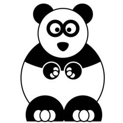 着色页: 熊猫 (动物) #12538 - 免费可打印着色页