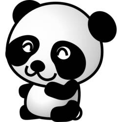着色页: 熊猫 (动物) #12585 - 免费可打印着色页