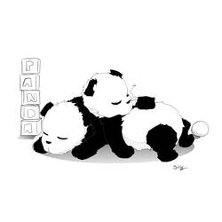 着色页: 熊猫 (动物) #12612 - 免费可打印着色页