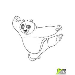 着色页: 熊猫 (动物) #12613 - 免费可打印着色页