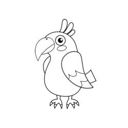 着色页: 鹦鹉 (动物) #16098 - 免费可打印着色页
