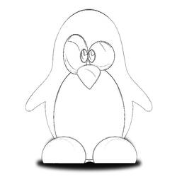着色页: 企鹅 (动物) #16833 - 免费可打印着色页