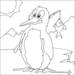 着色页: 企鹅 (动物) #16857 - 免费可打印着色页
