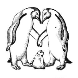 着色页: 企鹅 (动物) #16884 - 免费可打印着色页