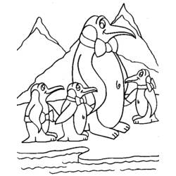 着色页: 企鹅 (动物) #16958 - 免费可打印着色页