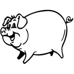 着色页: 猪 (动物) #3584 - 免费可打印着色页