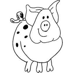 着色页: 猪 (动物) #3592 - 免费可打印着色页