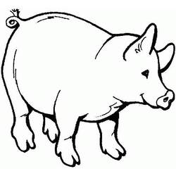 着色页: 猪 (动物) #3610 - 免费可打印着色页