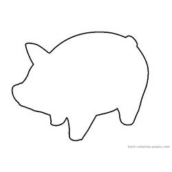 着色页: 猪 (动物) #3652 - 免费可打印着色页