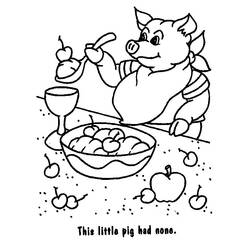 着色页: 猪 (动物) #3709 - 免费可打印着色页