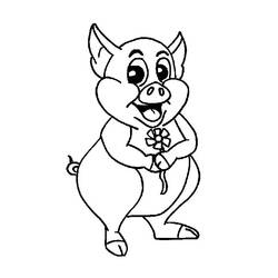 着色页: 猪 (动物) #3748 - 免费可打印着色页