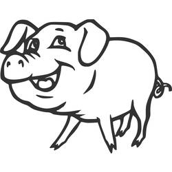 着色页: 猪 (动物) #3769 - 免费可打印着色页