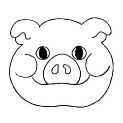 着色页: 猪 (动物) #3780 - 免费可打印着色页