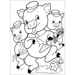 着色页: 猪 (动物) #3782 - 免费可打印着色页