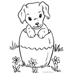 着色页: 小狗 (动物) #2908 - 免费可打印着色页