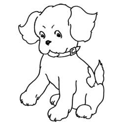 着色页: 小狗 (动物) #2915 - 免费可打印着色页