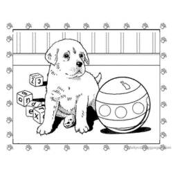 着色页: 小狗 (动物) #2930 - 免费可打印着色页