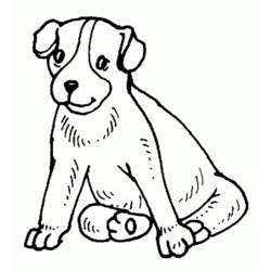 着色页: 小狗 (动物) #2938 - 免费可打印着色页