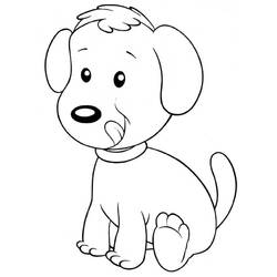 着色页: 小狗 (动物) #2943 - 免费可打印着色页