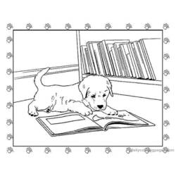 着色页: 小狗 (动物) #2973 - 免费可打印着色页