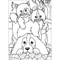 着色页: 小狗 (动物) #2983 - 免费可打印着色页