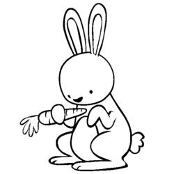 着色页: 兔子 (动物) #9508 - 免费可打印着色页