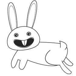 着色页: 兔子 (动物) #9523 - 免费可打印着色页