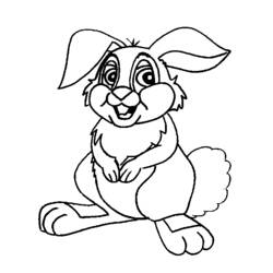 着色页: 兔子 (动物) #9525 - 免费可打印着色页