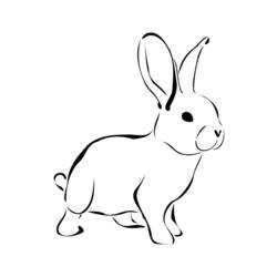 着色页: 兔子 (动物) #9528 - 免费可打印着色页