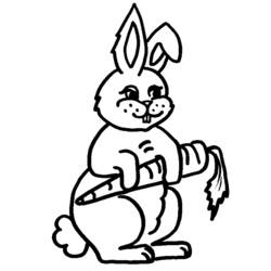 着色页: 兔子 (动物) #9541 - 免费可打印着色页
