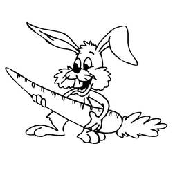 着色页: 兔子 (动物) #9571 - 免费可打印着色页
