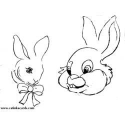 着色页: 兔子 (动物) #9595 - 免费可打印着色页