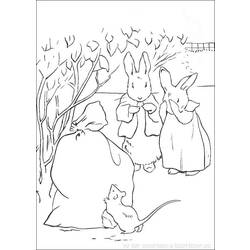 着色页: 兔子 (动物) #9605 - 免费可打印着色页