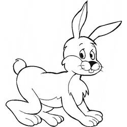 着色页: 兔子 (动物) #9615 - 免费可打印着色页
