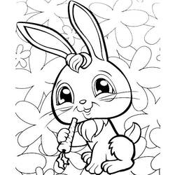 着色页: 兔子 (动物) #9618 - 免费可打印着色页
