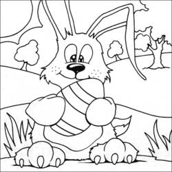 着色页: 兔子 (动物) #9632 - 免费可打印着色页
