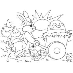 着色页: 兔子 (动物) #9642 - 免费可打印着色页